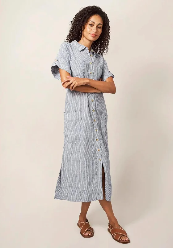 The Sale You’ve Been Waiting For!White Stuff Reno Linen Shirt Dress, Blue