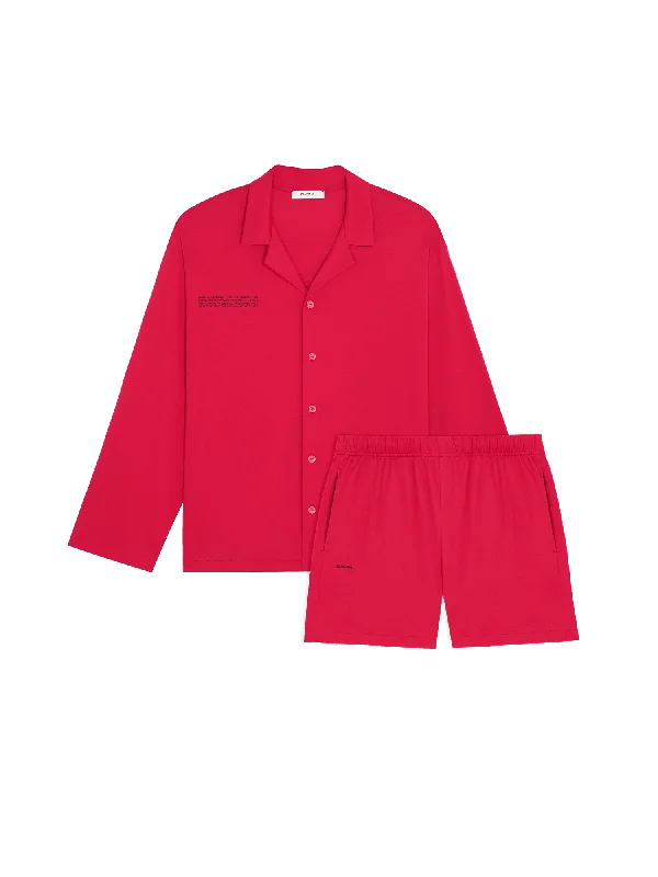One Click Away from Big Savings!Womens 365 Lightweight Short Pyjama Shorts Set —goji red