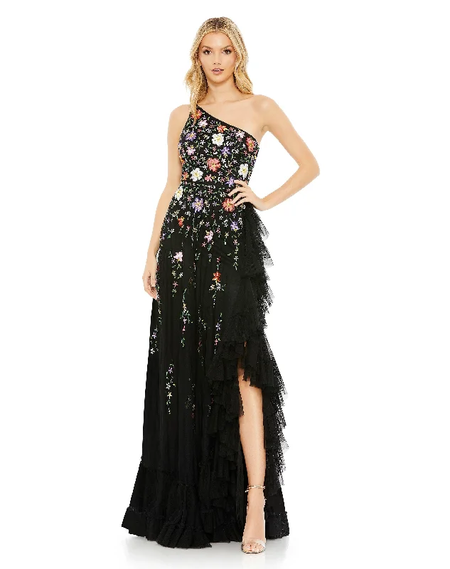 Score Big Savings Today!Mac Duggal 9164 Prom Long One Shoulder Formal Dress
