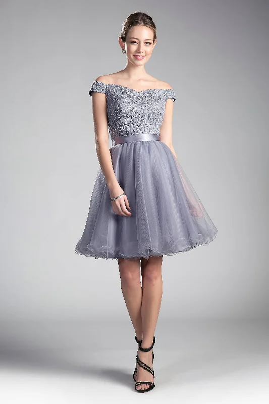 Limited Stock Available!Cinderella Divine CD1021 Prom Short Off Shoulder Homecoming Lace Cocktail Dress Limited Stock Available!Cinderella Divine CD1021 Prom Short Off Shoulder Homecoming Lace Cocktail Dress
