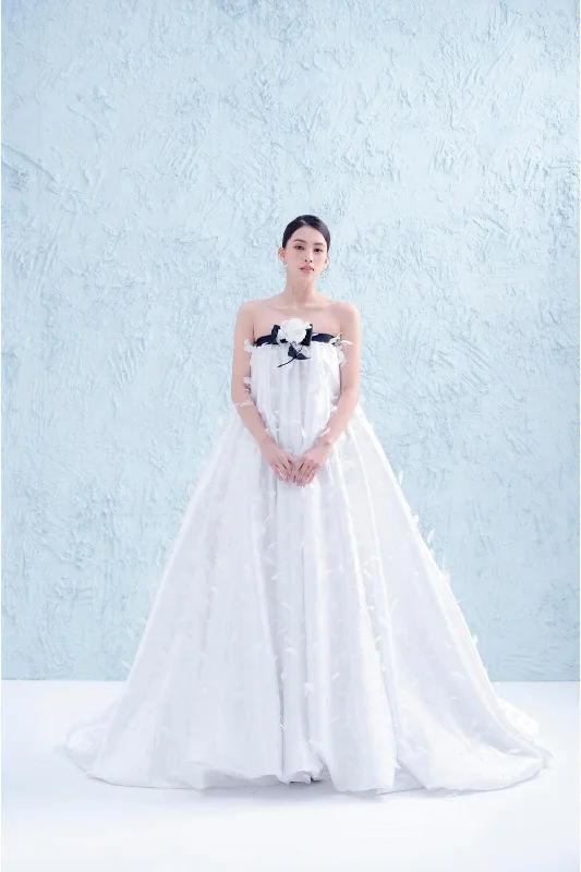 Only a Few Left – Order Now!Kelvin Ball Gown Flared Taffeta Extra Long Length Dress