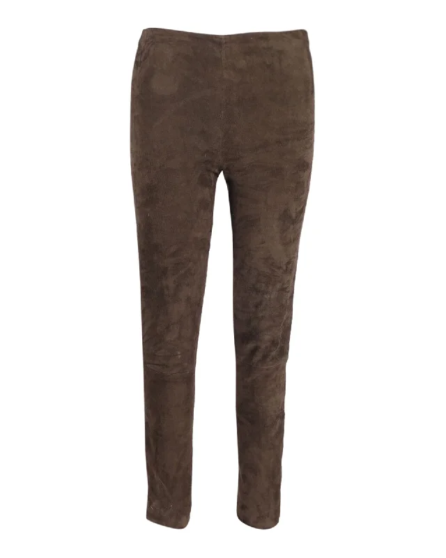 Price Drop Alert!The Row Slim Fit Leggings in Khaki Green Lambskin