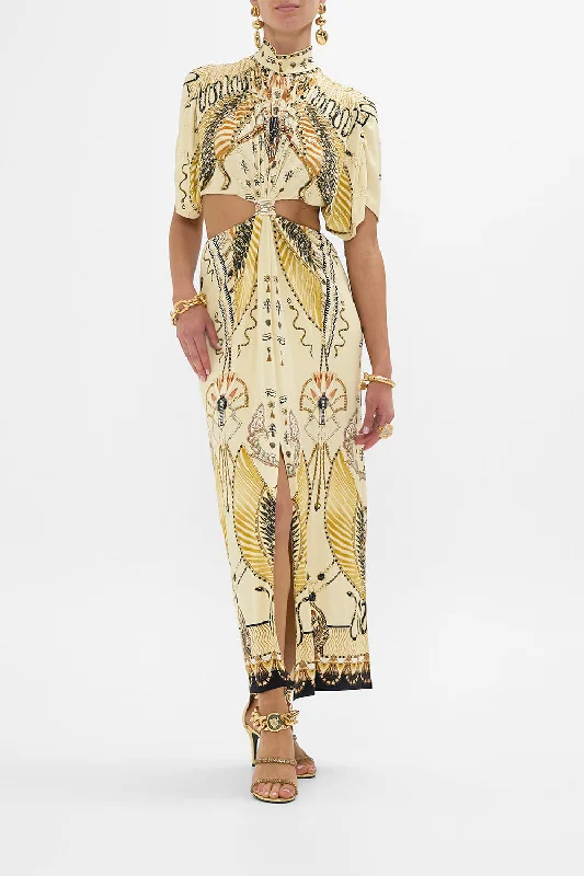 Best Offers of the Month!HIGH NECK TWIST CUT OUT JERSEY DRESS GATEWAY TO THE AFTERLIFE