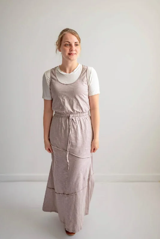 Time to Snag a Bargain!Tatum Athleisure Knit Maxi Dress in Ash - FINAL SALE