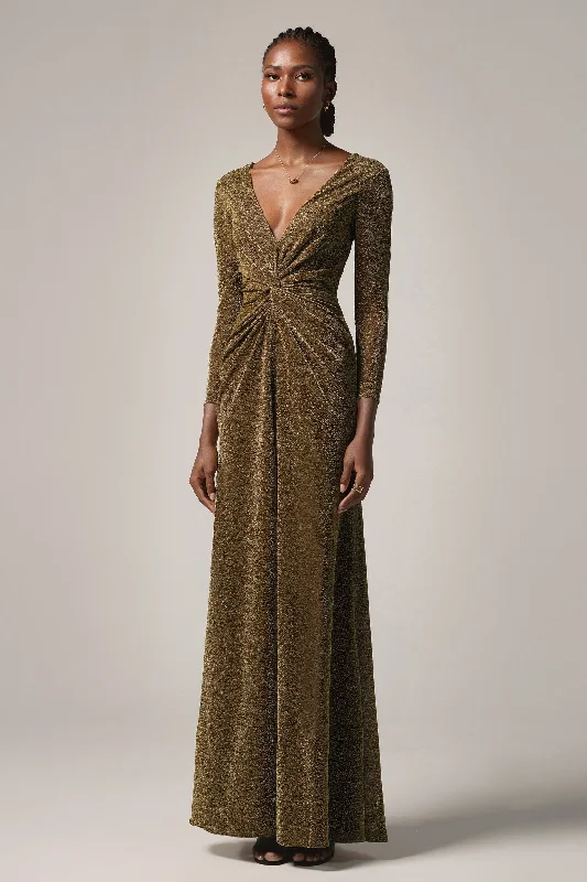 Hurry, Sale Ends Soon!Sheath-Column Floor Length Thick Thread Cloth Dress CS0234
