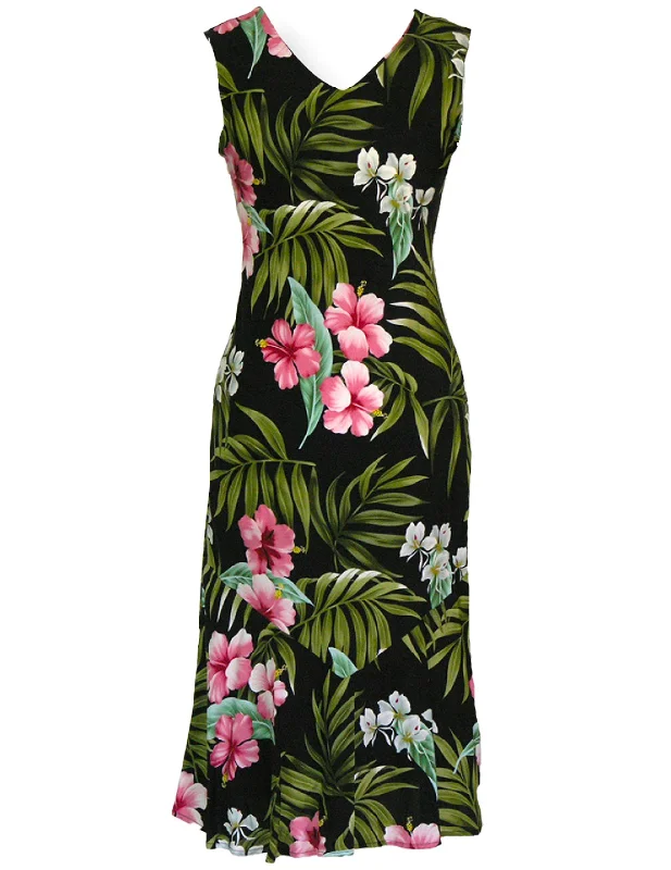 Save Like Never Before!Nalani Tea Length Sleeveless Rayon Dress