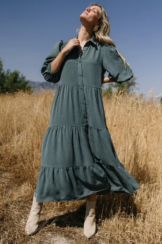 Don’t Wait – Shop Today!Sandy Button Tiered Dress | Jade