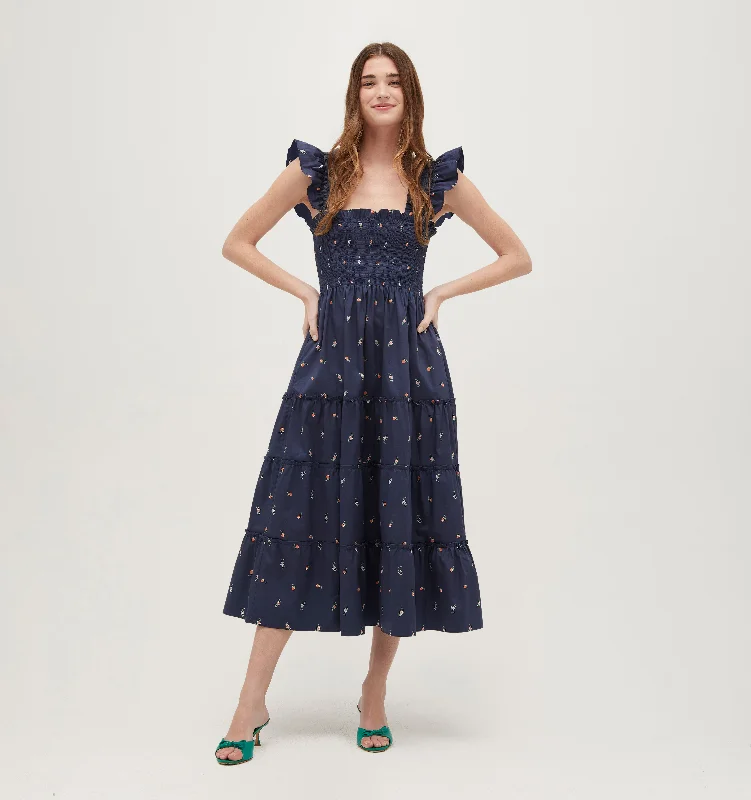 Best Deals Just for You!The Ellie Nap Dress - Petite Fleur in Navy Cotton Sateen